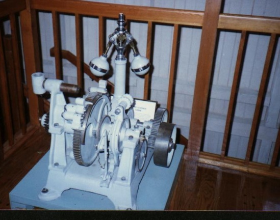 Midway Village Museum in Rockford showing a Pelton Governor 